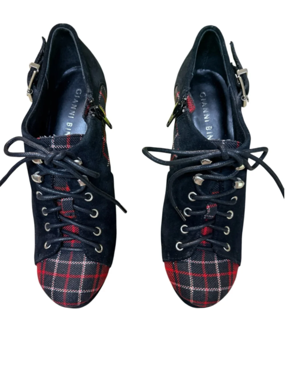 Gianni Bini Tartan Plaid Platform Heels Women's Size 6 NIB